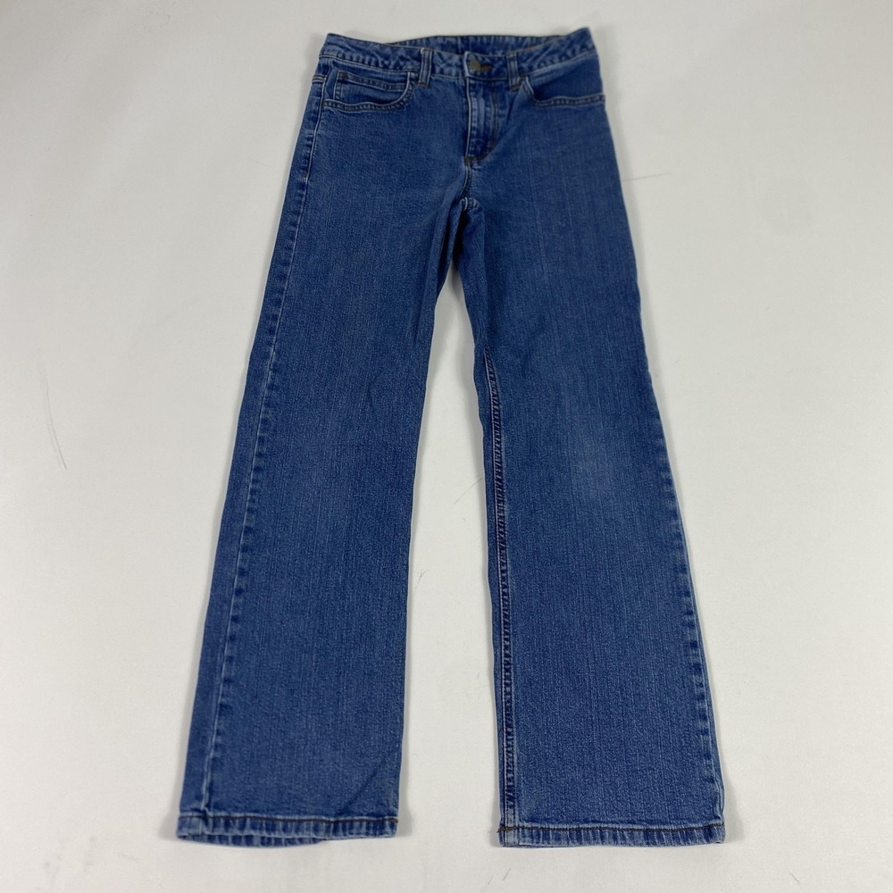 Carhartt Jeans Youth 14 Blue Denim Straight Leg Classic Five Pocket Logo